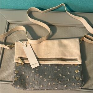 Unique Large Hammitt Undercover Daisy Shoulder Bag with Gold Accents